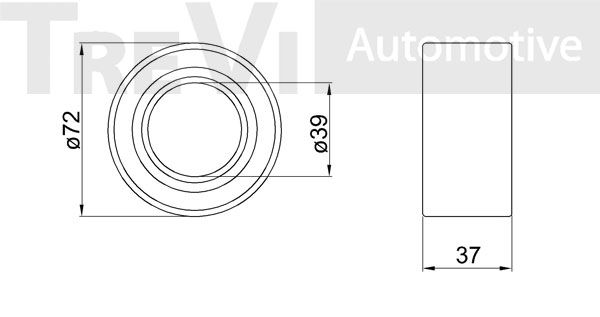 TREVI AUTOMOTIVE Pyöränlaakerisarja WB1334